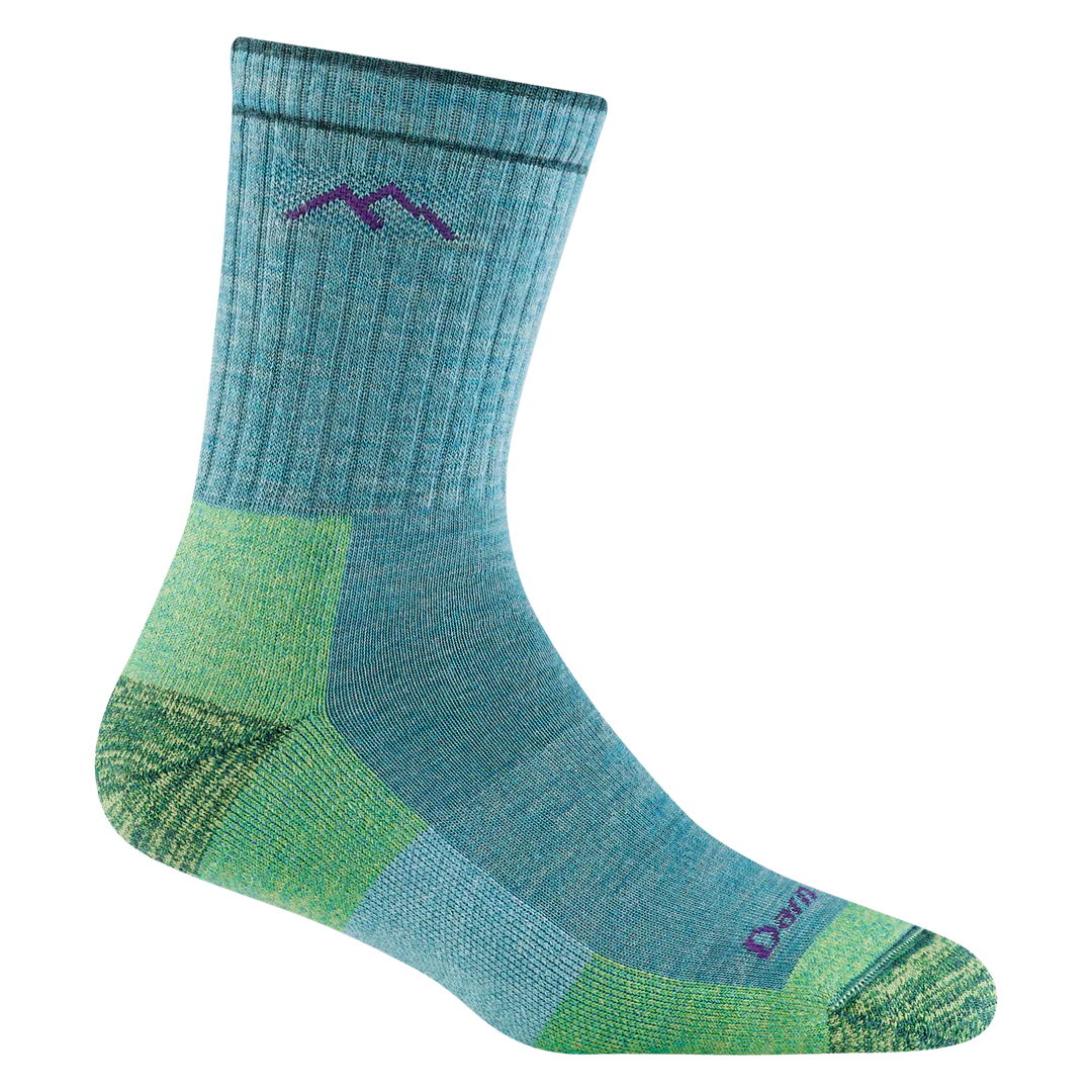 Darn Tough Women's Hiker Micro Crew Midweight Hiking Sock Aqua Heather