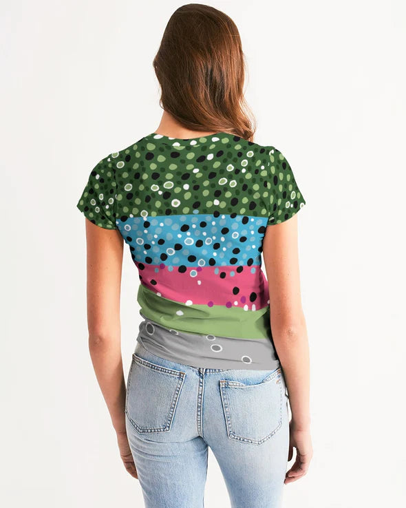 Yellow Sally Rainbow Trout Crew Neck Tshirt