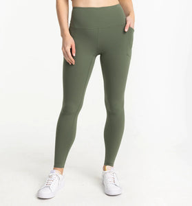 Free Fly Women's All Day Pocket Legging / Agave Green