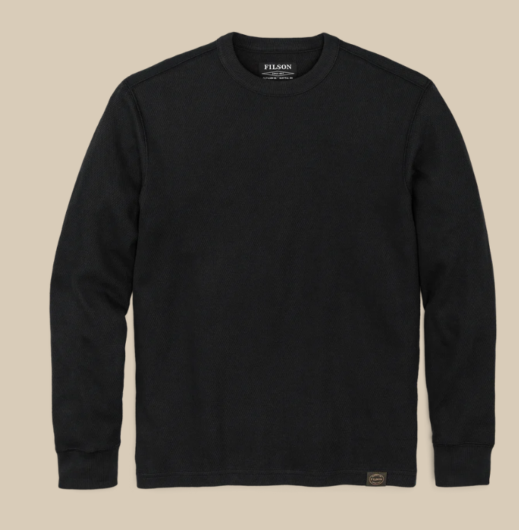 Waffle Knit Thermal Crewneck