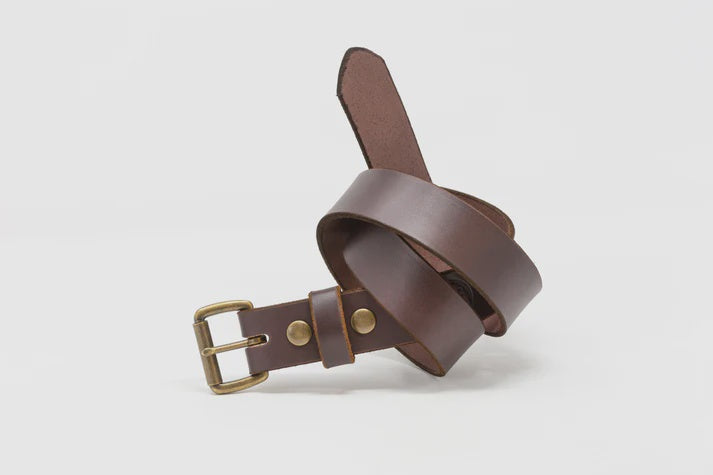 Antique Brass Roller Buckle Belt