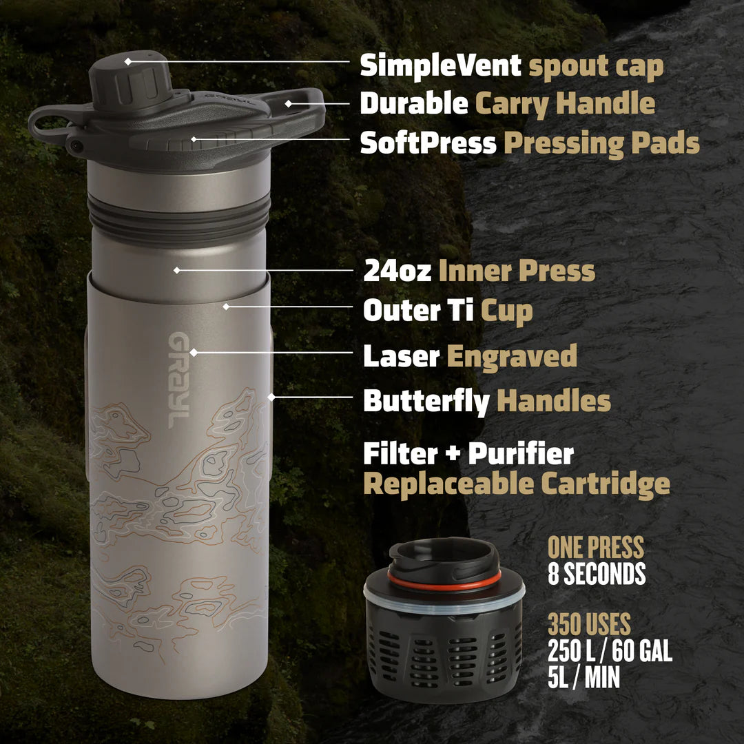 Grayl Geopress Ti Filter & Purifier