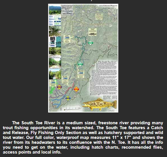 South Toe River Map Headwaters Outfitters Outdoor Adventures