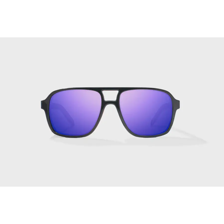 12 South - Black / Violet Mirror / Large - Sunglasses