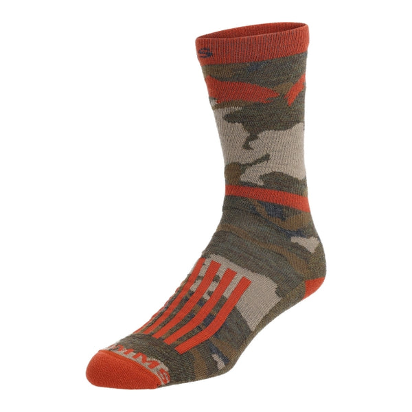 SIMMS M's Daily Socks Regiment Camo Olive Drab