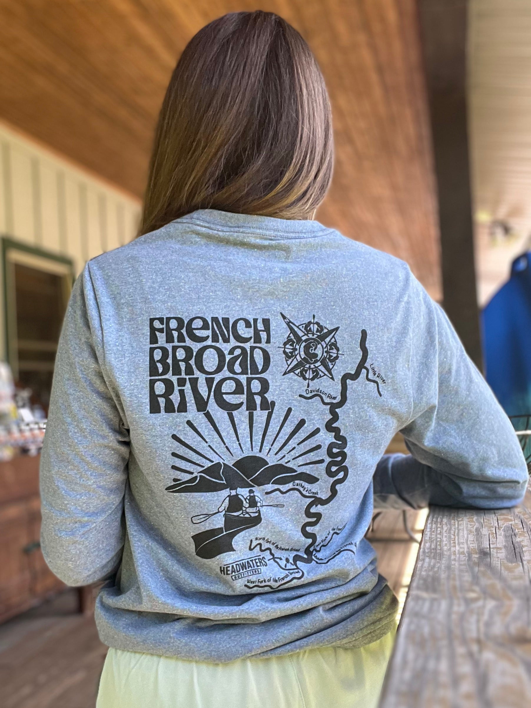 River Map Cotton Blend Long Sleeve 2024