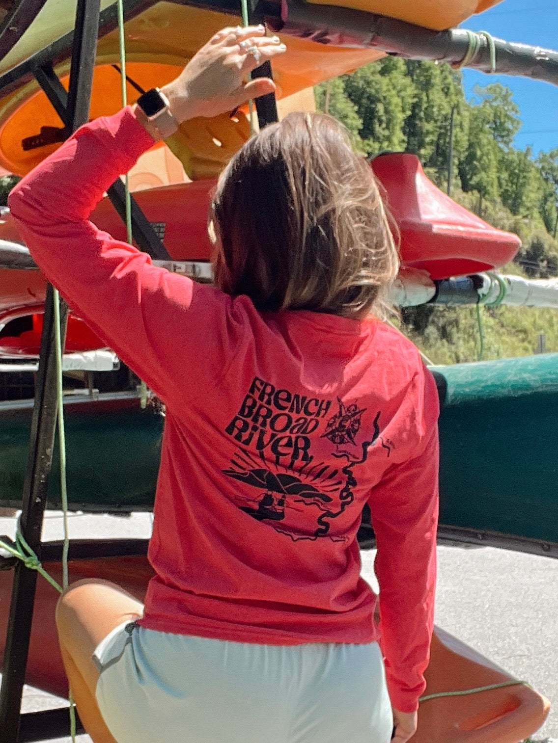 River Map Cotton Blend Long Sleeve 2024