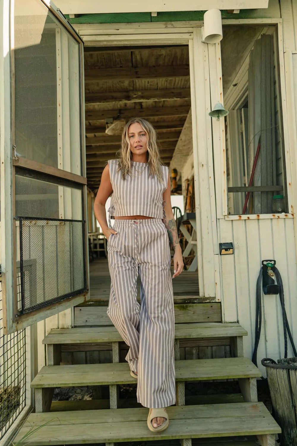 Grayton Striped Wide Leg Pant