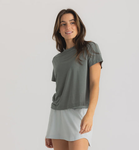 Free Fly Women's Elevate Lightweight Tee Agave Green