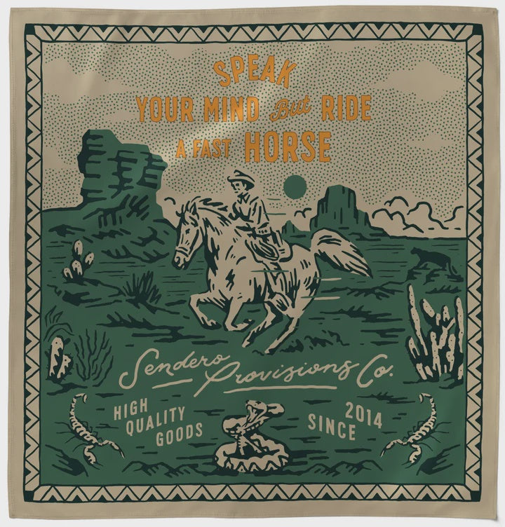 Fast Horse Bandana- Green