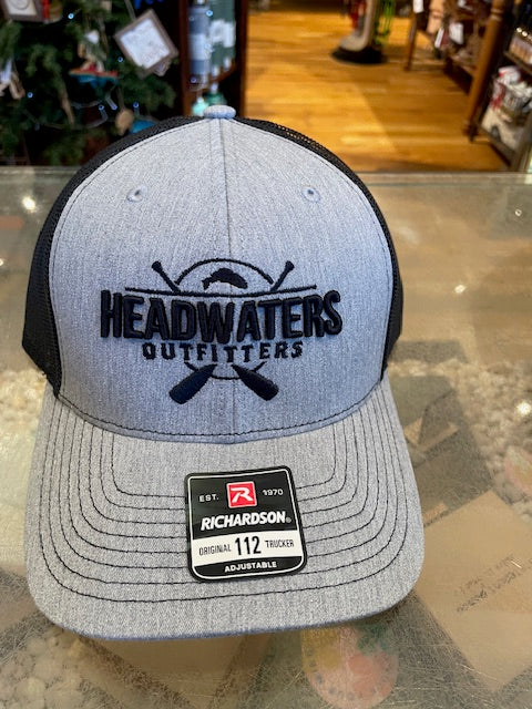 Cross Paddle Trout Logo Richardson Hats Heather Grey/Black