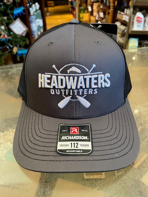Cross Paddle Trout Logo Richardson Hats Charcoal/Black