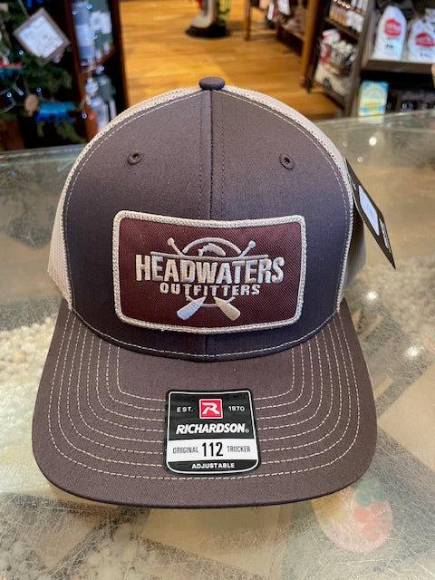 Cross Paddle Trout Logo Richardson Hats Brown/Khaki