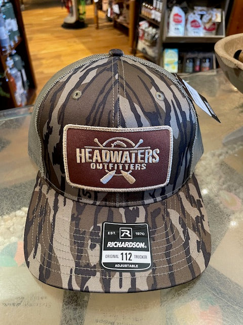 Cross Paddle Trout Logo Richardson Hats Mossy Oak Bottomland