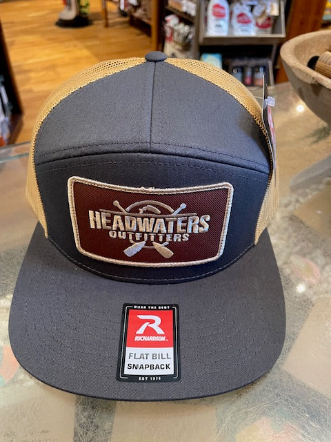 Cross Paddle Trout Logo Richardson Hats Charcoal/Old Gold