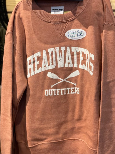 Baypointe Kids Burnwash Crew Neck Sweatshirt Terracotta