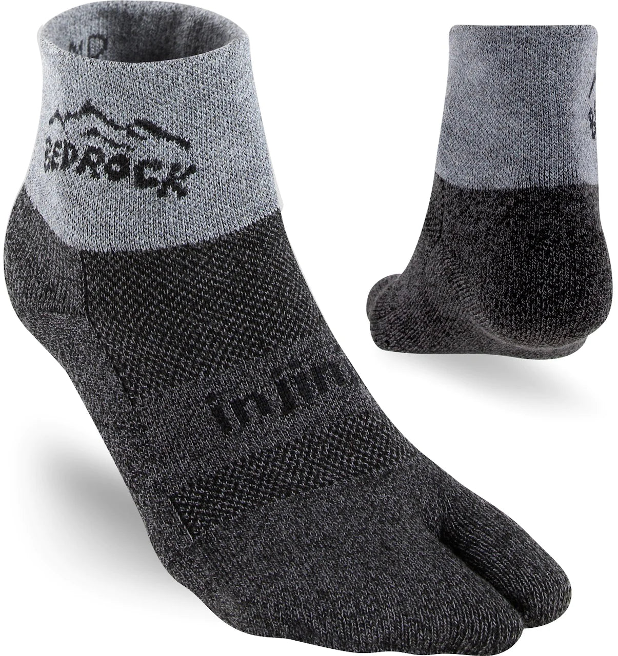 Bedrock Sandals Performance Split-Toe Socks / Granite Gray