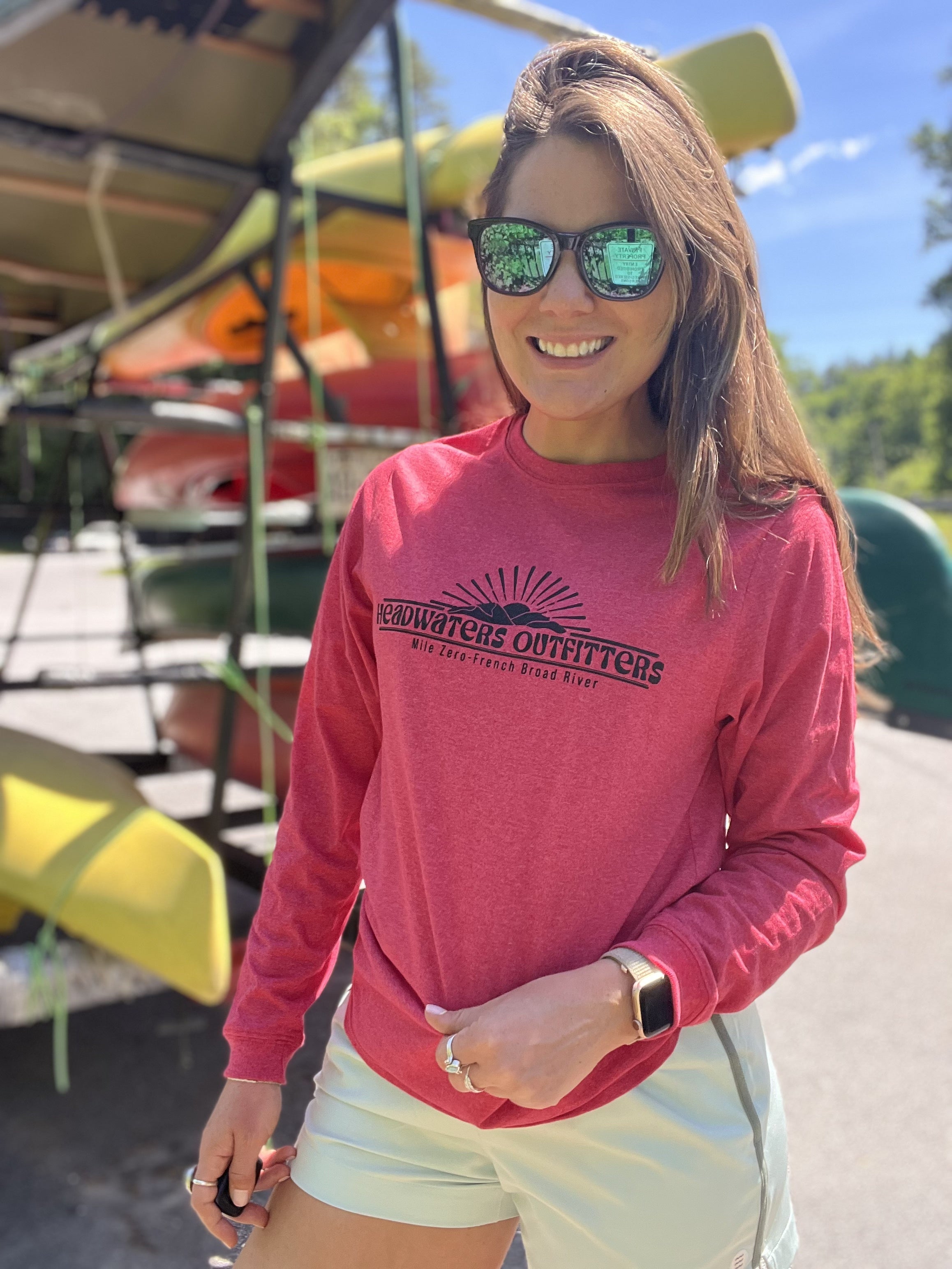 River Map Cotton Blend Long Sleeve 2024