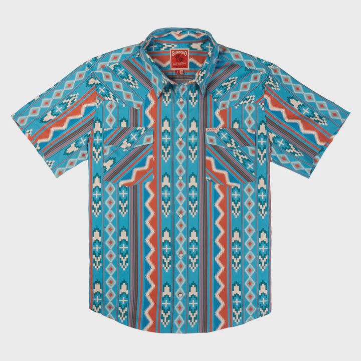 The Wyatt Pearl Snap Short Sleeve Print Shirt