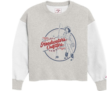 Headwater's Fishing Cowgirl Cropped Sweatshirt
