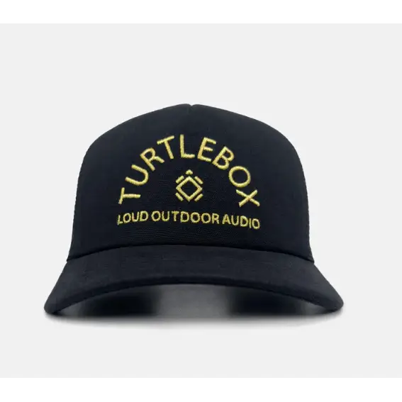 Turtlebox Bossman Foam Hat in Black, front view