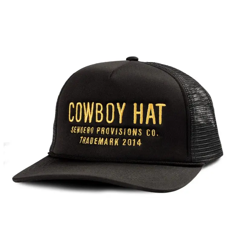 Cowboy Hat - Black/Gold - Misc Hats