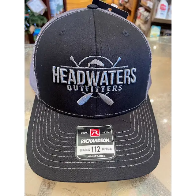 Cross Paddle Trout Logo Richardson Hats Black/Charcoal
