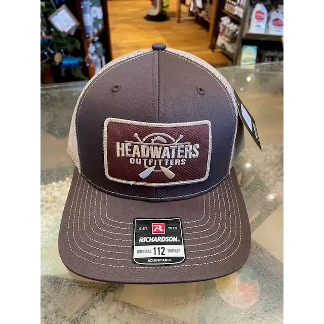 Cross Paddle Trout Logo Richardson Hats Brown/Khaki