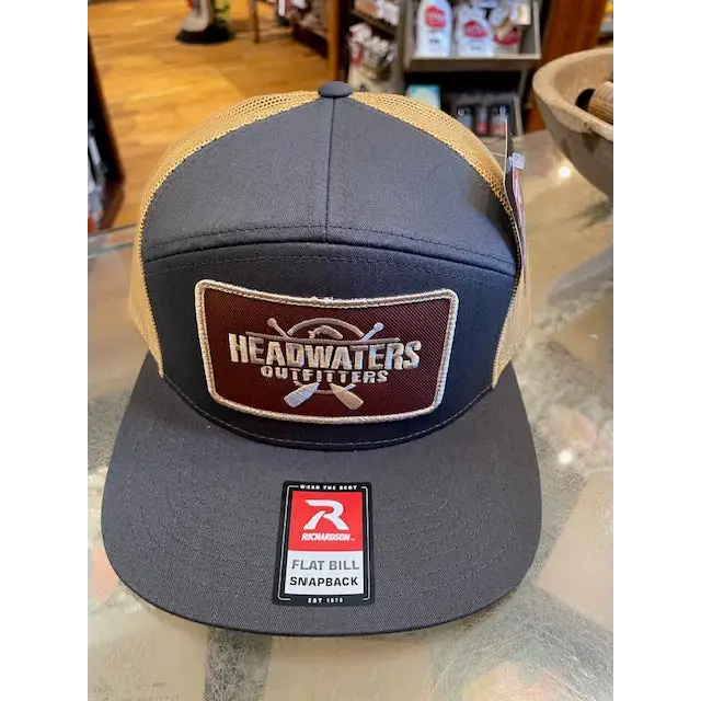 Cross Paddle Trout Logo Richardson Hats Charcoal/Old Gold