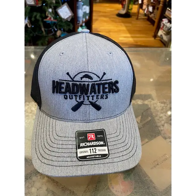 Cross Paddle Trout Logo Richardson Hats Heather Grey/Black