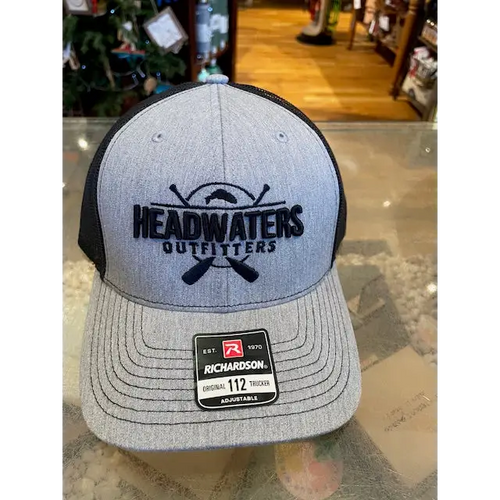 Cross Paddle Trout Logo Richardson Hats Heather Grey/Black