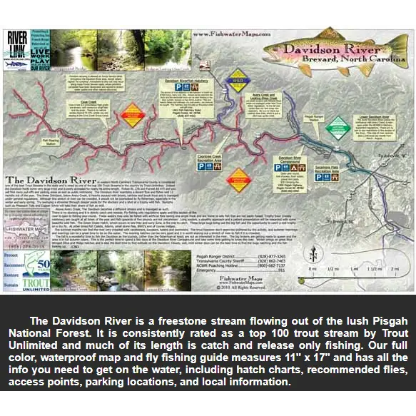 Fishwater Maps Davidson River Map Davidson River Map