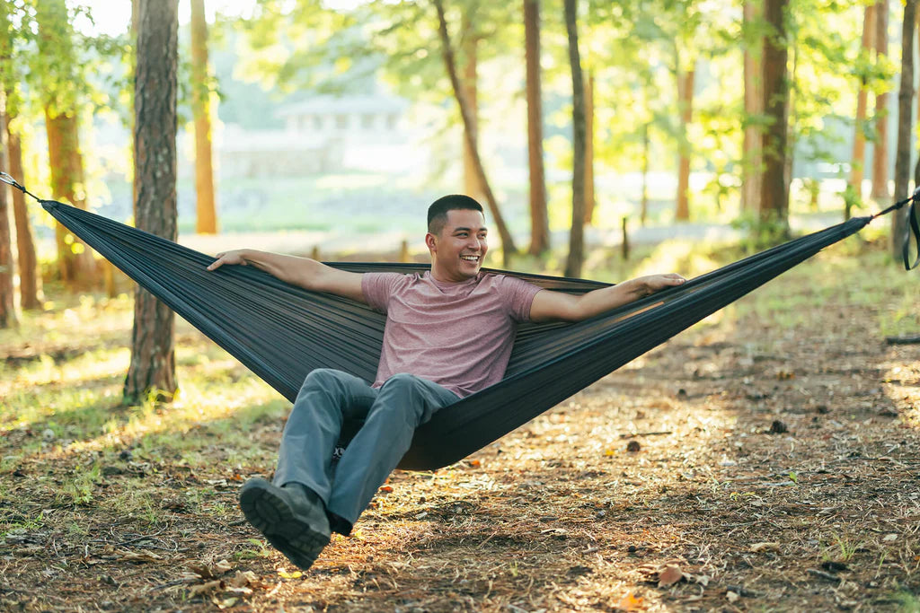 Eno SingleNest Hammock, Yellow/Black W/ Hammock 2024 Straps