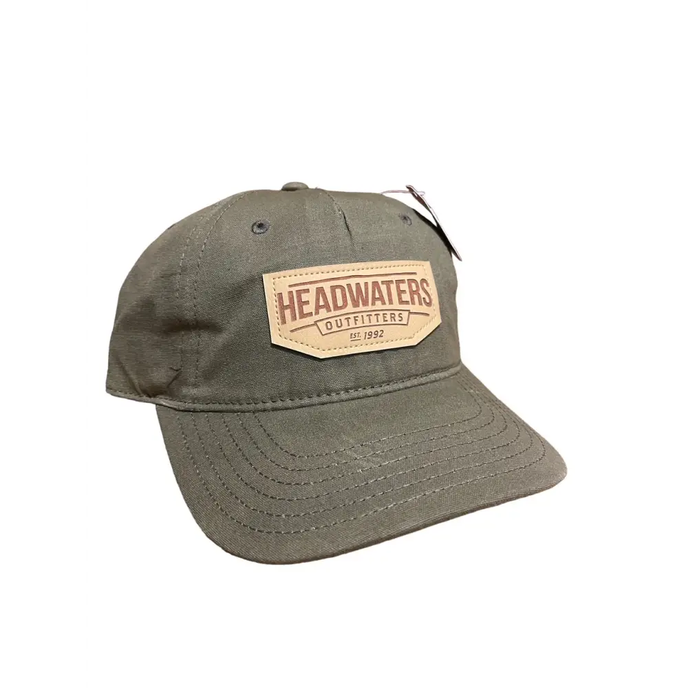 Richardson Hats Faux Leather Etched Patch Richardson Hat 436 / Olive