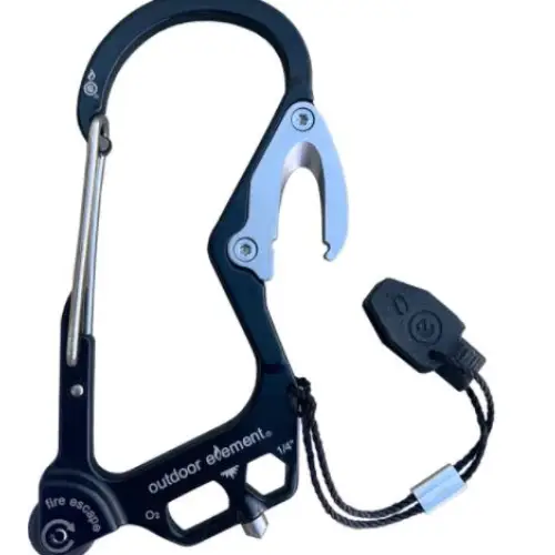 Outdoor Element Fire Escape (Carabiner) Black