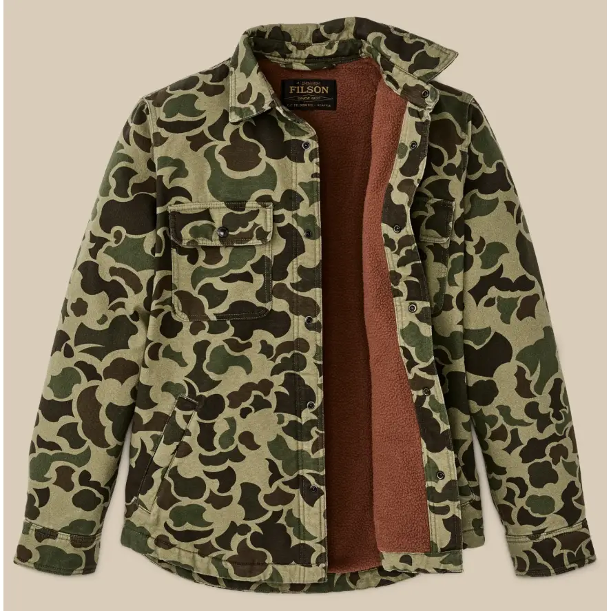 Fleece Lined Jac-Shirt - Tundra Shrub Camo / S - Jackets & Vest