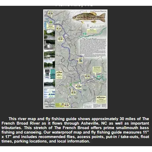 Headwaters Outfitters Outdoor Adventures French Broad River Map- Ashevil French Broad River Map- Ashevil