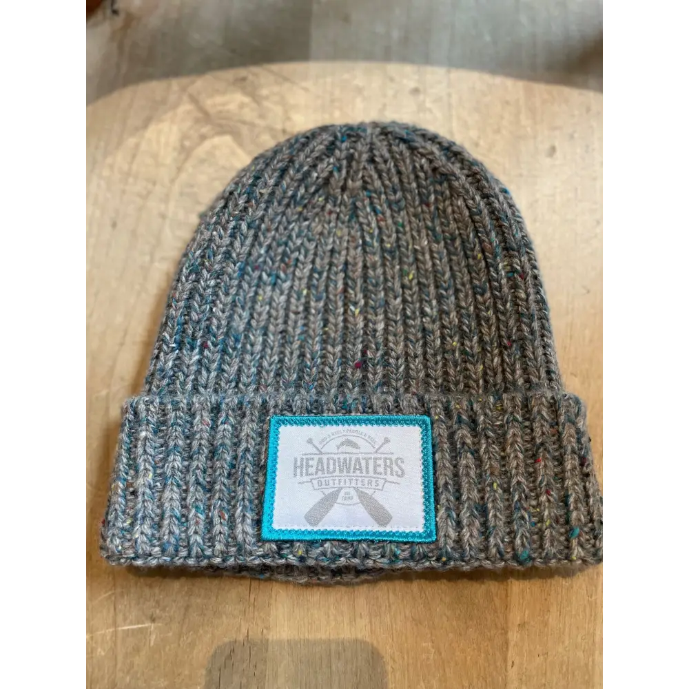 Headwaters Logo Thick Knit Beanie - Grey Fleck - Legacy