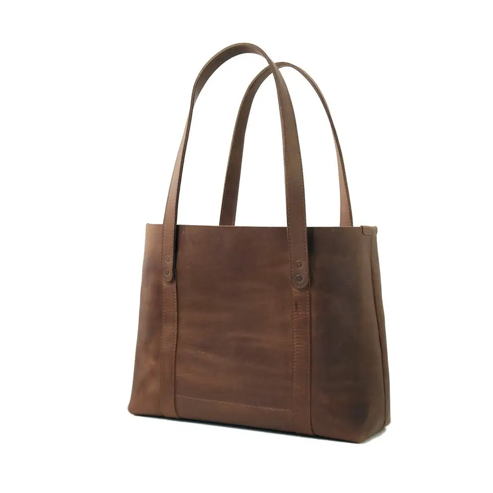 Rustico Hideout Leather Tote Dark Brown