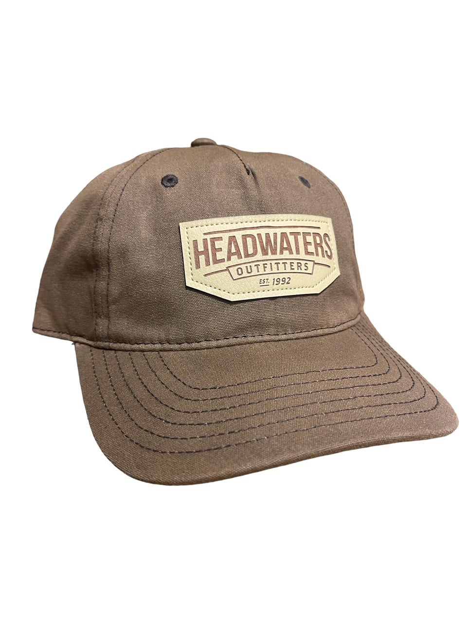 Richardson Hats Faux Leather Etched Patch Richardson Hat 436 / Brown