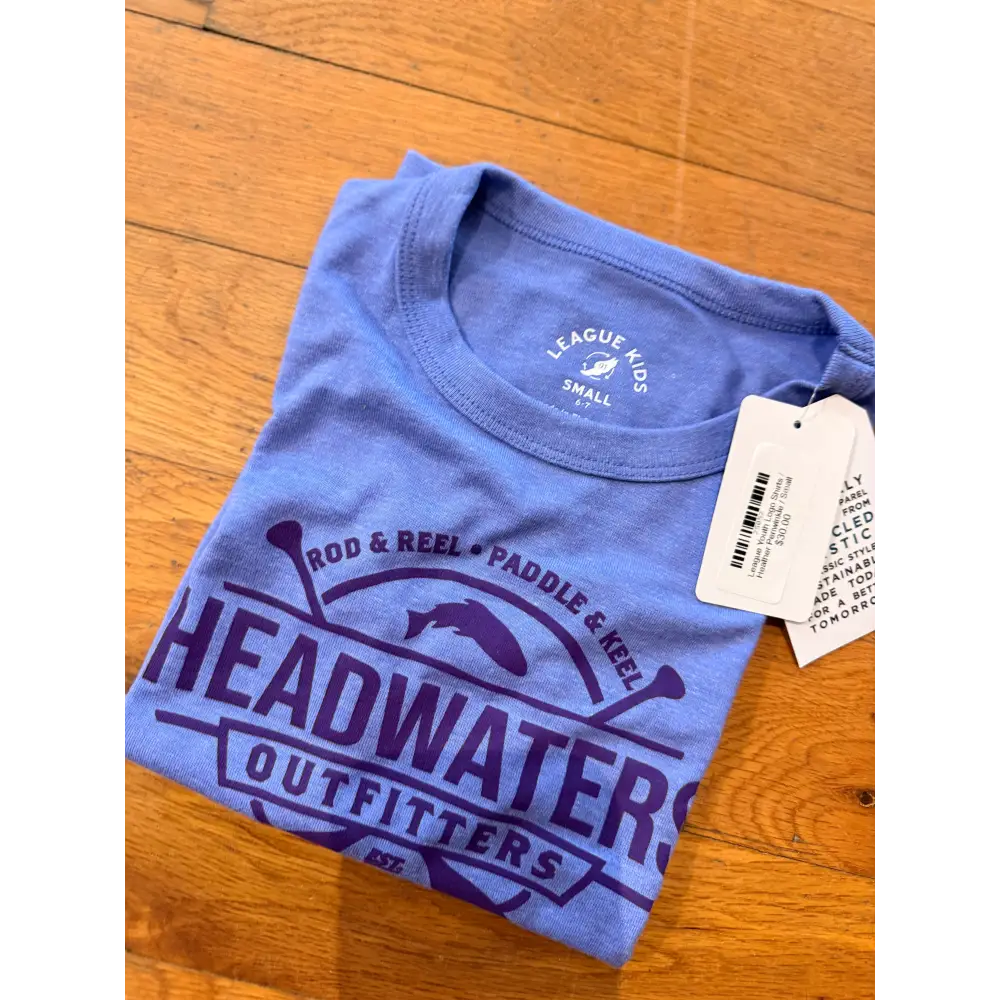 League Youth Logo Shirts - Heather Periwinkle / Small - Short Sleeves