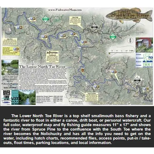 Fishwater Maps Lower North Toe River Map Lower North Toe River Map