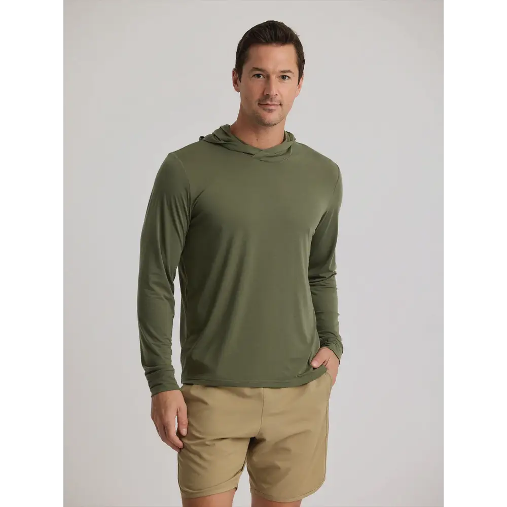 Men’s Elevate Lightweight Hoodie Logo’d - Fatigue / S - Sweatshirts & Hoodies