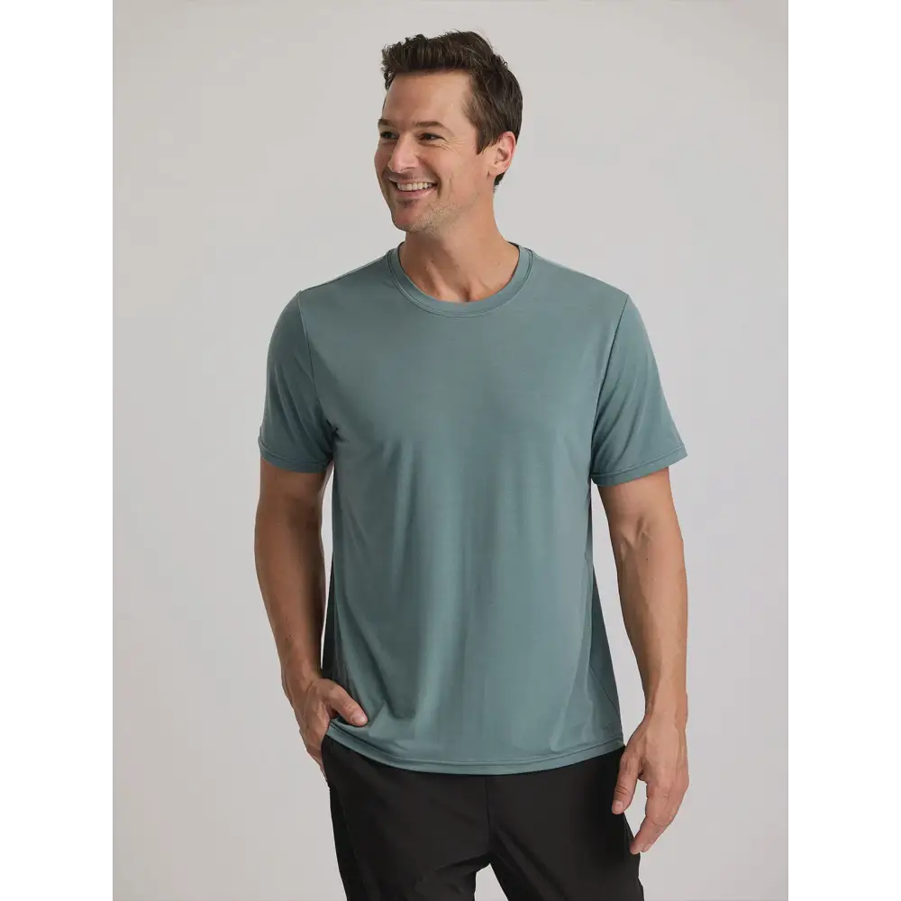 Men’s Elevate Lightweight Tee Logo’d - Stormy Sea / S - Short Sleeves