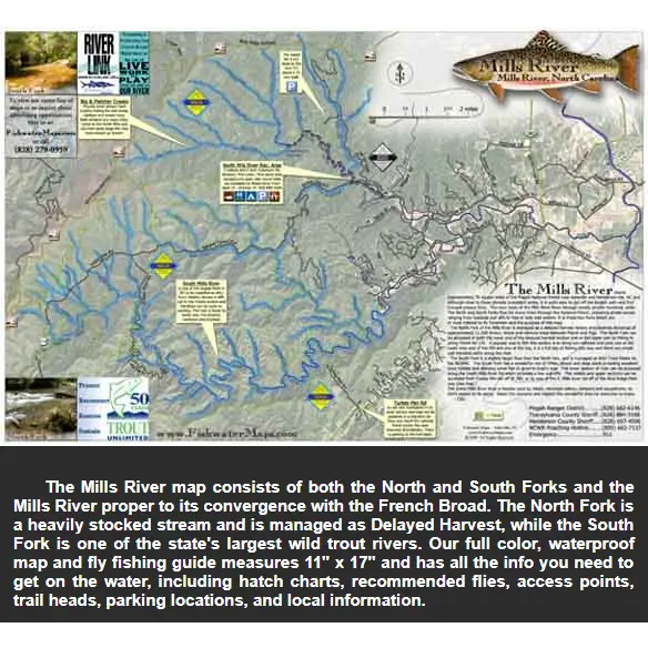 Fishwater Maps Mills River Map and Fly Fishing Mills River Map and Fly Fishing