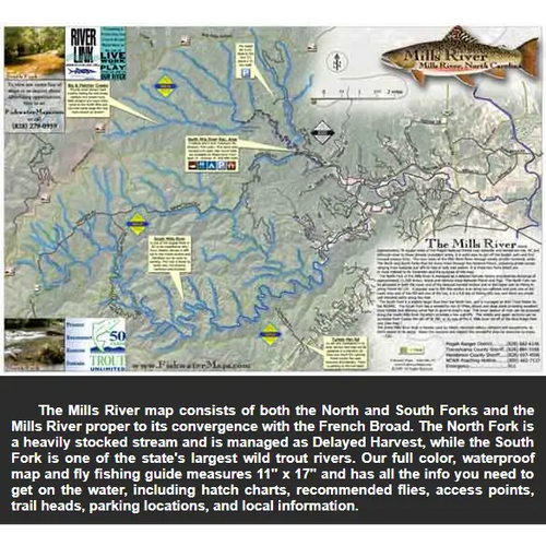 Fishwater Maps Mills River Map and Fly Fishing Mills River Map and Fly Fishing