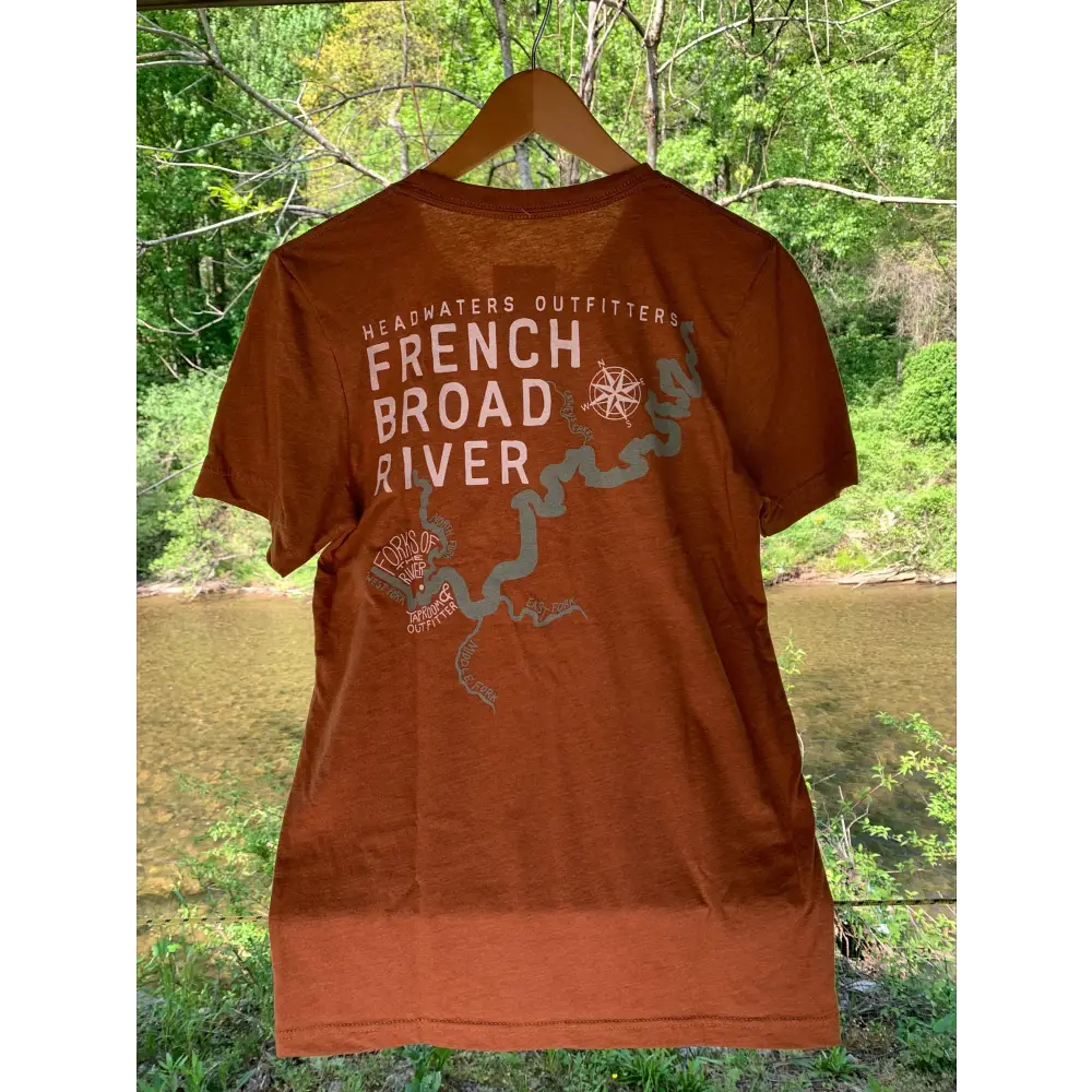 Headwaters Outfitters Outdoor Adventures Nature Bound River Map Shirt S Autumn / S