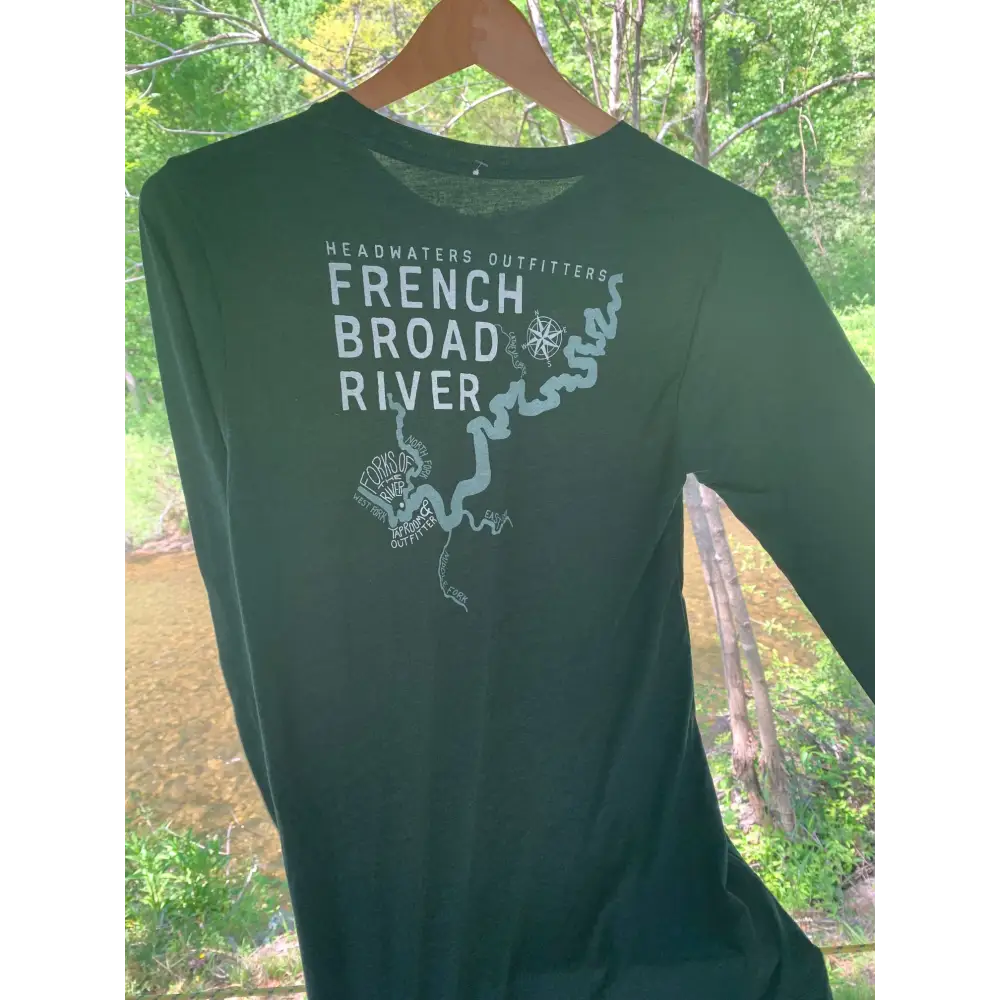 Headwaters Outfitters Outdoor Adventures Nature Bound River Map Shirt