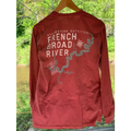 Headwaters Outfitters Outdoor Adventures Nature Bound River Map Shirt LS Crimson