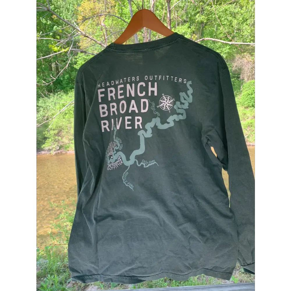 Headwaters Outfitters Outdoor Adventures Nature Bound River Map Shirt